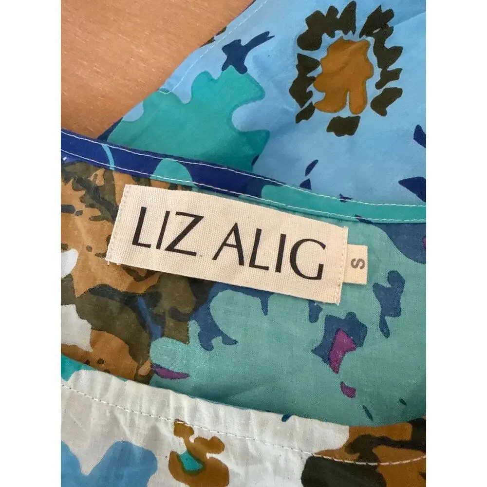 Liz Alig Claudia Floral Set Skirt & Top Small Slow Fashion 100% Organic Cotton